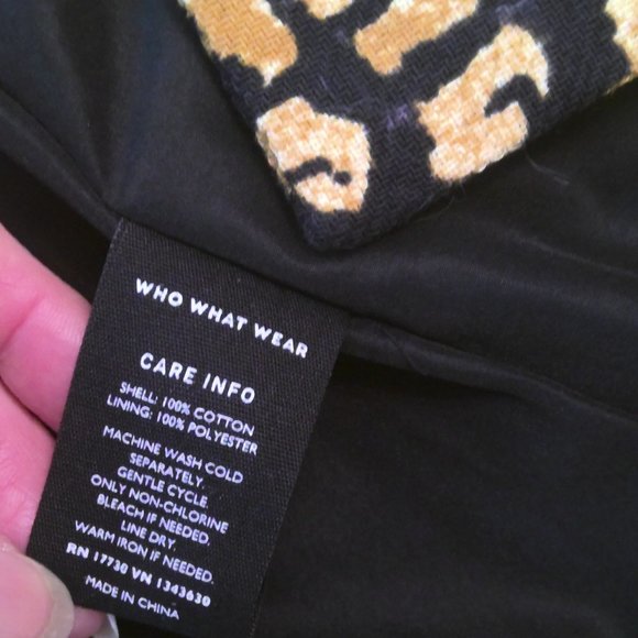 Leopard Chetah Print Hip Length Snap COTTON Jacket Who What Wear New with Tags - Picture 5 of 5